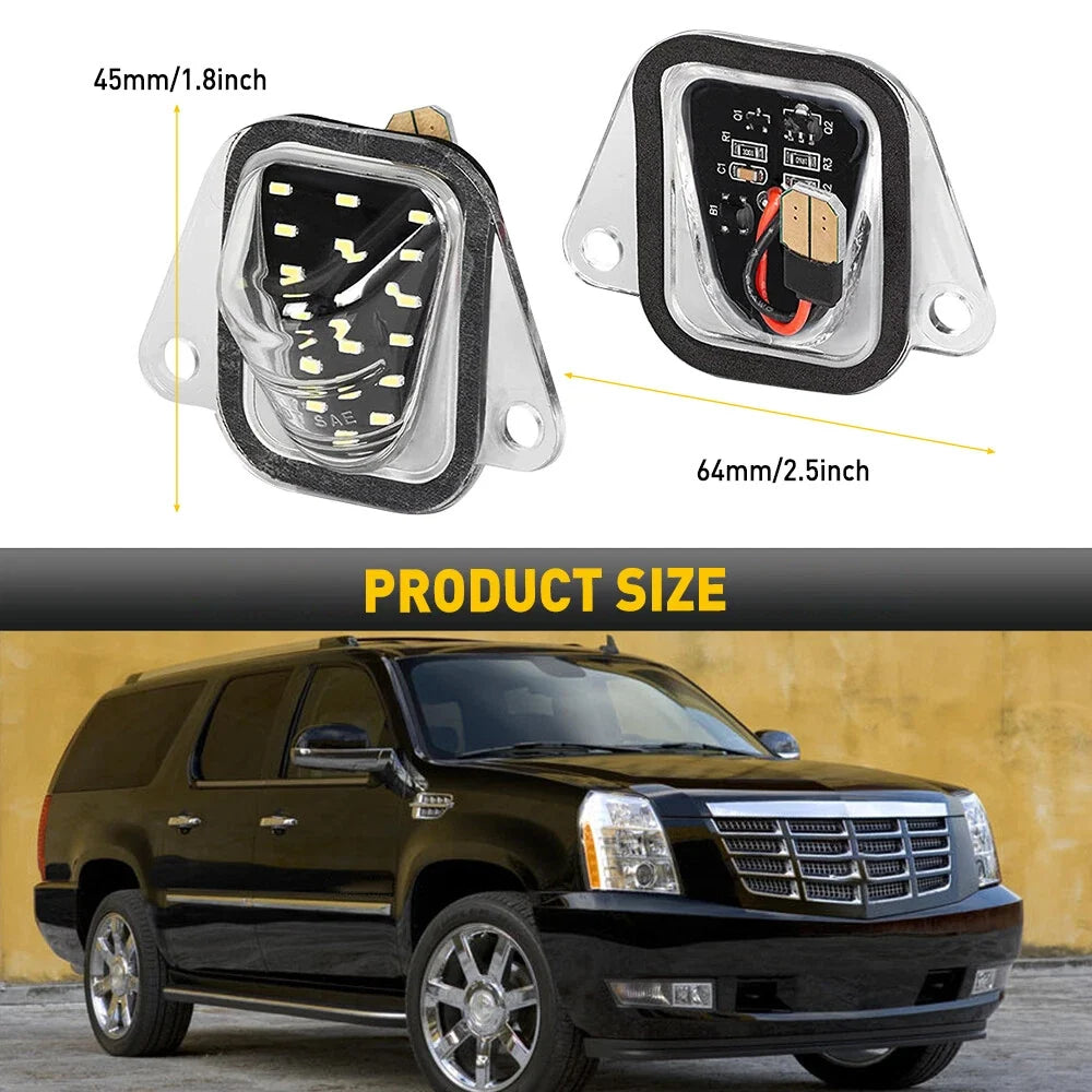 Set of 2 LED License Plate Tag Lights for Suburban Tahoe Escalade (2007–2014)