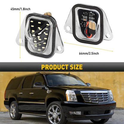 Set of 2 LED License Plate Tag Lights for Suburban Tahoe Escalade (2007–2014)