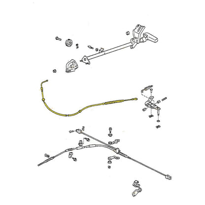 Front Handbrake / Park Brake Cable for Toyota Hilux RN105 (1989–1997)