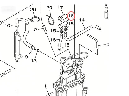 2X Fuel Filter 69J-24501-10-00, 69J-24501-00-00 for Yamaha Outboard (150-250 HP)