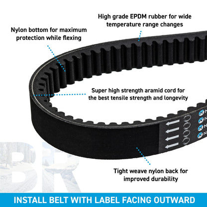 Drive Belt for Polaris Dragon Switchback Indy Rush IQ 600 (519-CDB2219T, 3211122)