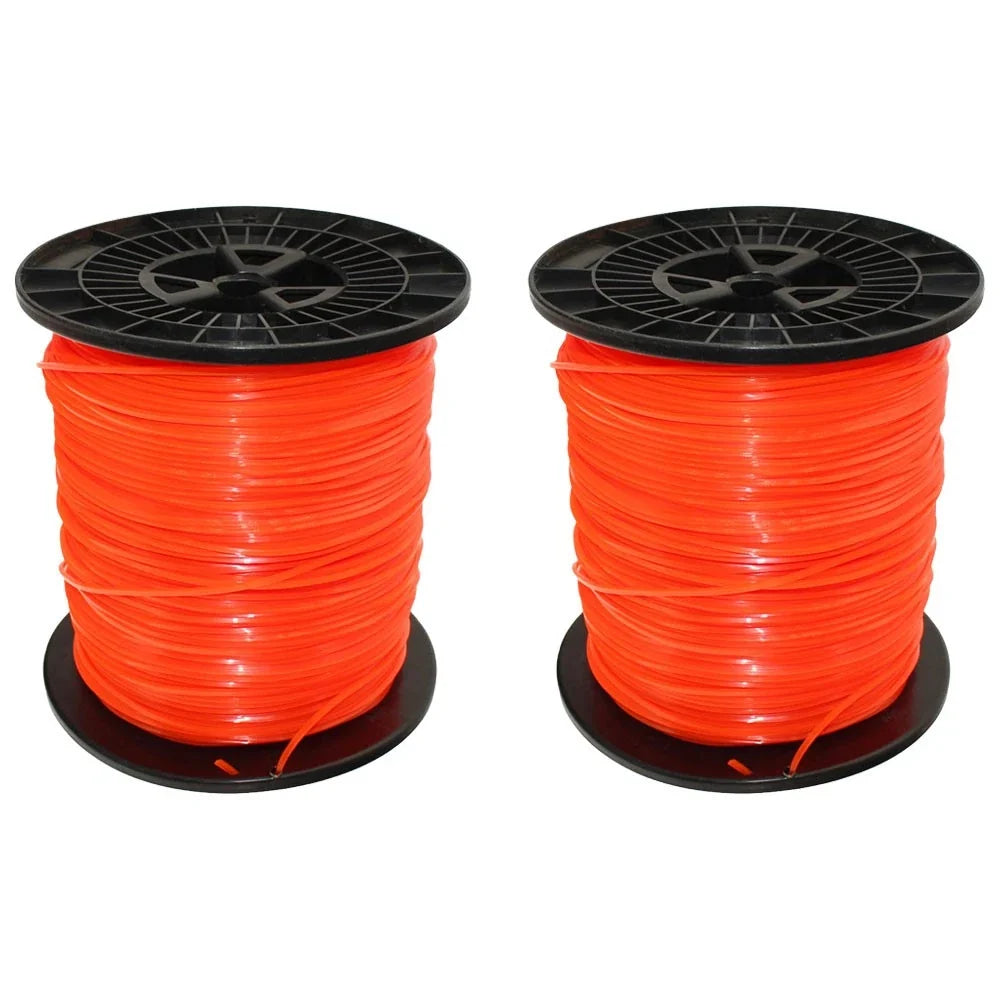 2PK .095" Square Red Trimmer Line Spool for Echo & Stihl (Fits )