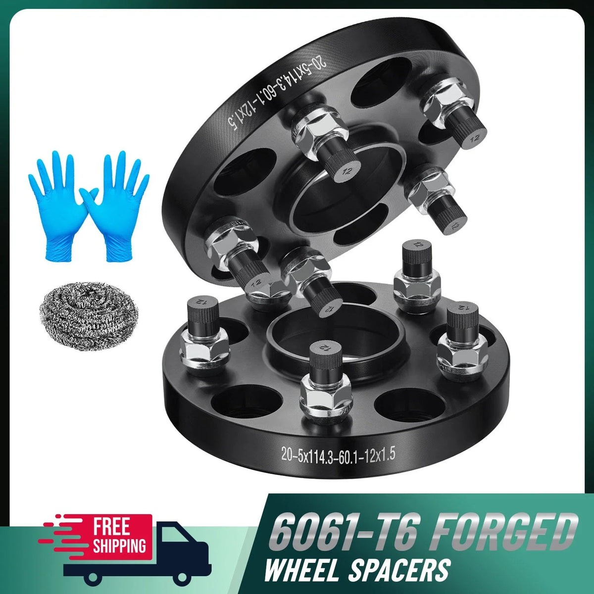 2X 20mm Hubcentric Wheel Spacers M12x1.5 60.1 for Toyota Mirai (2016–2020)