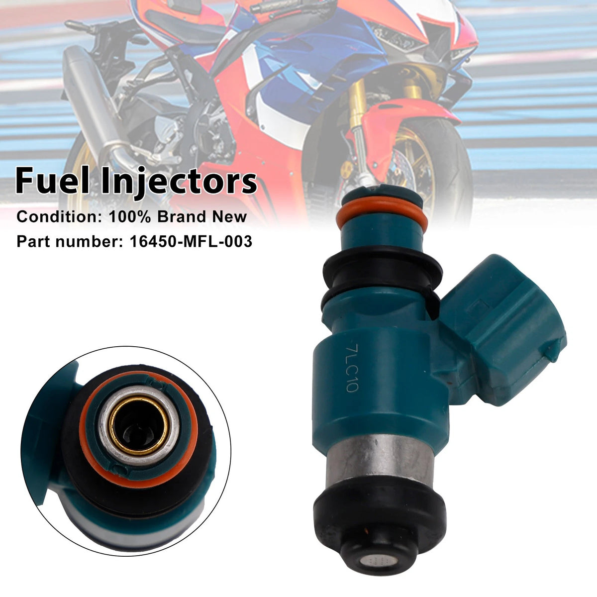 2X Fuel Injectors for Honda CBR1000RR (2008–2023) VFR1200F (2010–2017) 16450-MFL-003