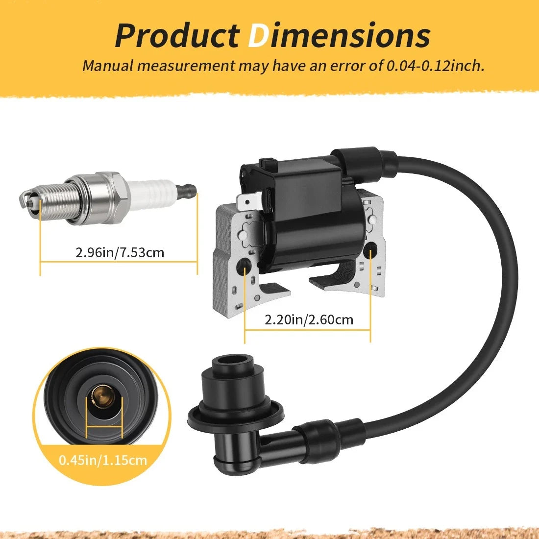Ignition Coil for Yamaha G20 G21 G22 Golf Cart (Replace JN6-85640-01-00)