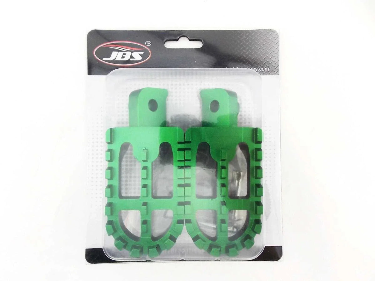 CNC Billet Alloy Foot Pegs for Honda XR70 (1997-2004) -  Green Footrests