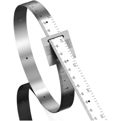 Stainless Steel Pi Tape Measure 0-1200mm Diameter Circumference Dual Scale