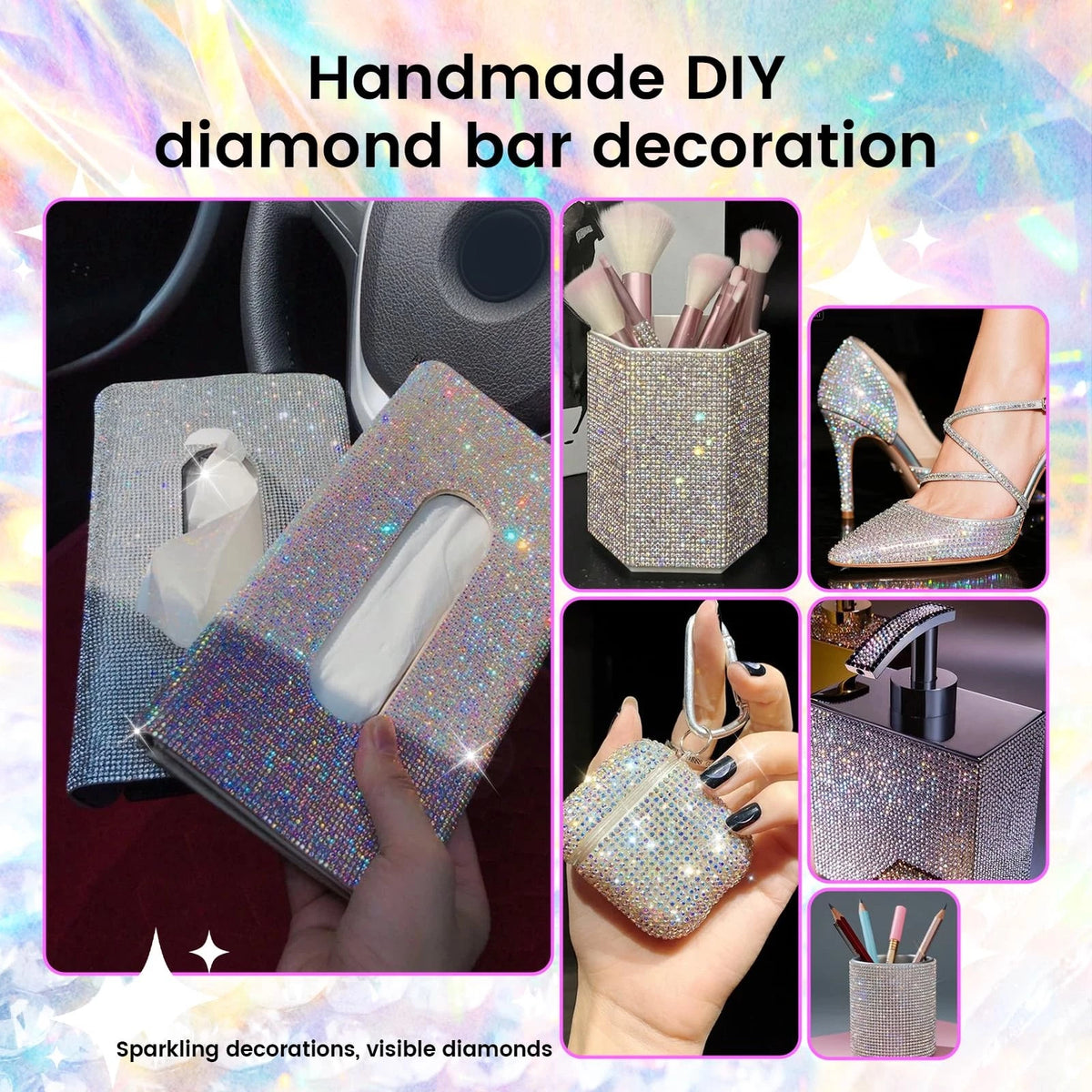 Rhinestone Ribbon for Crafting (1.53" Wide, 3 Yards)
