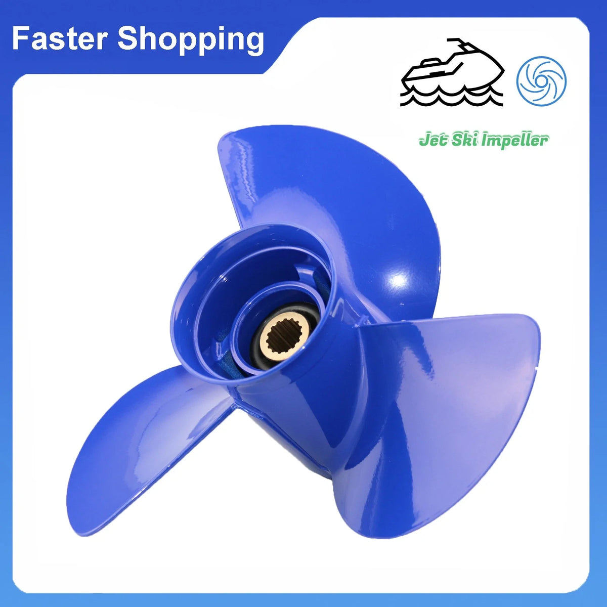 13.25 x 17 Custom Blue Propeller for Yamaha Outboard (50-130HP)