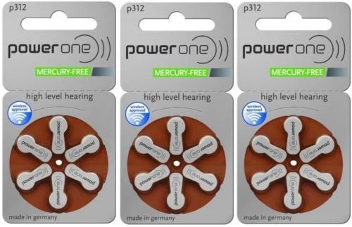 240 Pcs Power One Hearing Aid Batteries Size P312 (Expire 2023)