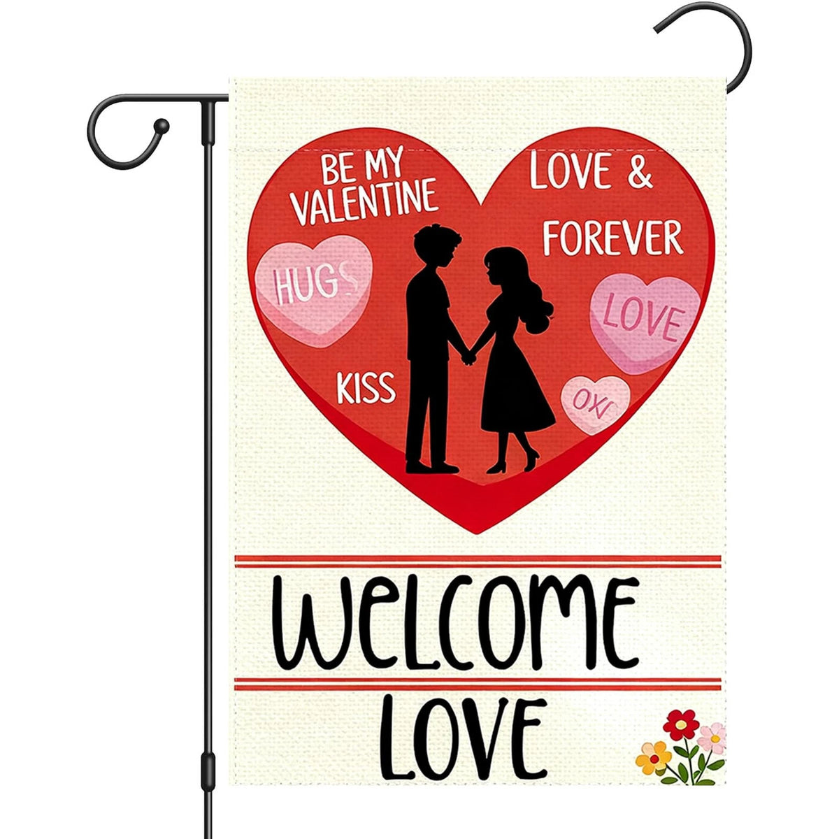 Valentine's Day Garden Flag 12x18 Inch for Garden Decor