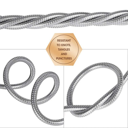 304 Stainless Steel Garden Hose for Beaulife (1 Foot, Silver)