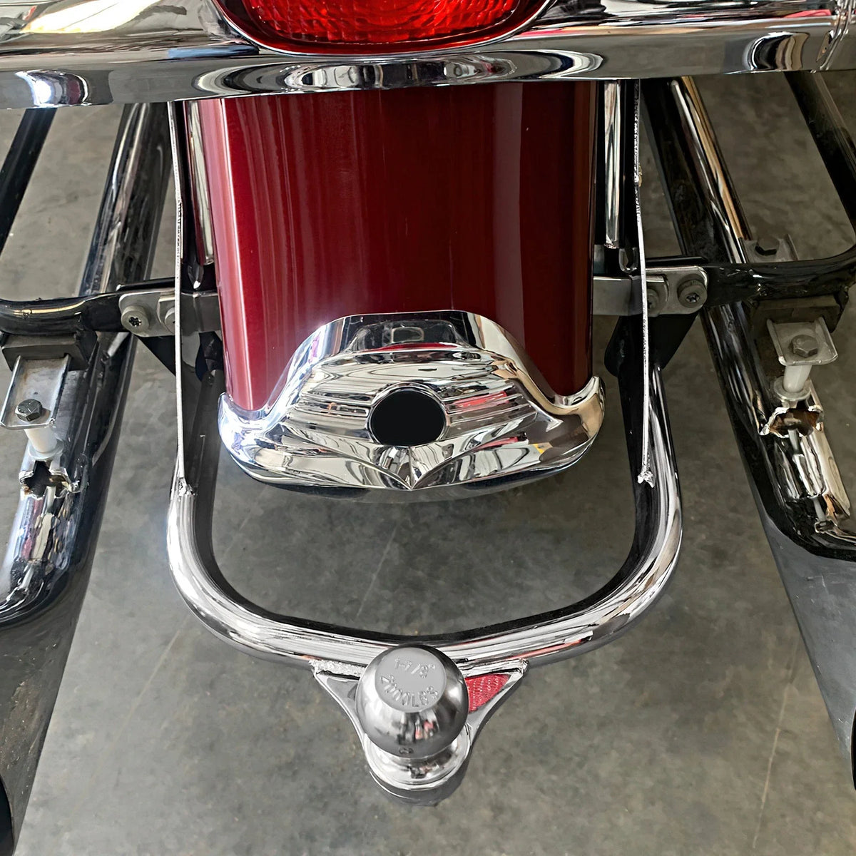 Chrome Trailer Hitch & Ball for Harley Touring Electra Street Road Glide