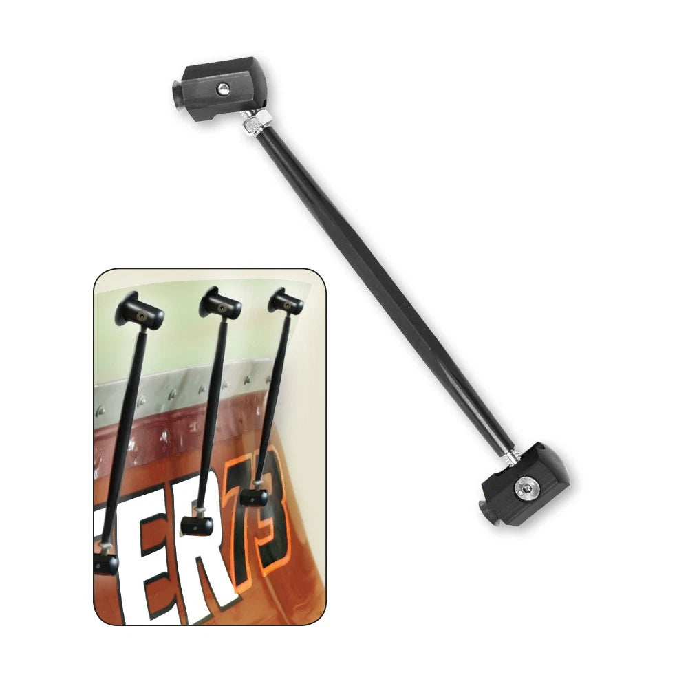 Set of 2 Aluminum Support Rods for Longacre 52-23756 (6 Inch, Black)