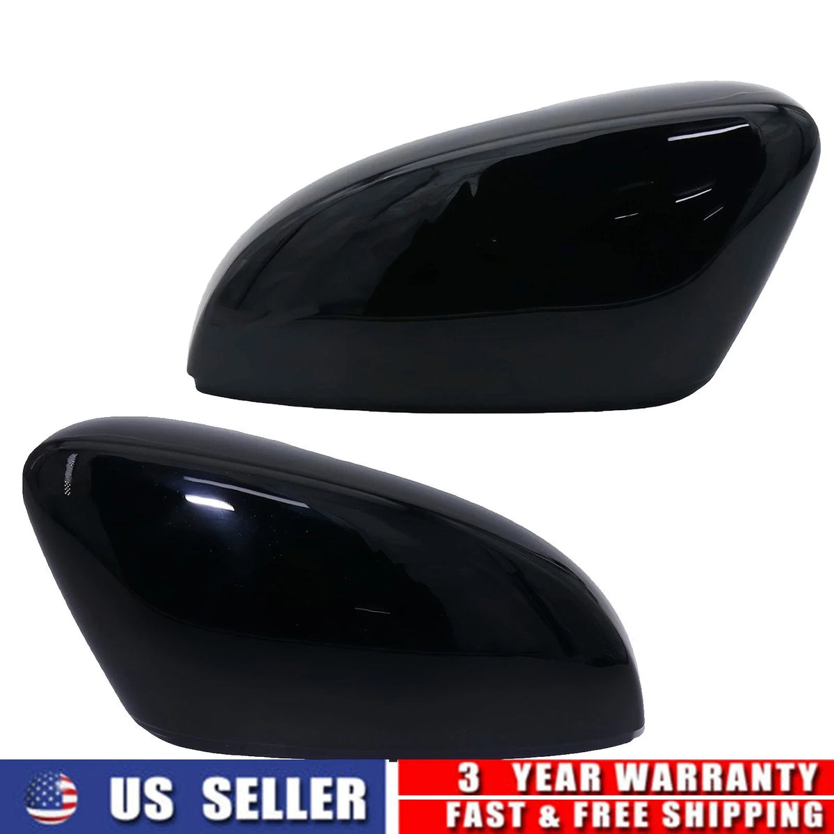 Painted Black Mirror Cover for Jetta Sedan (2011–2017)
