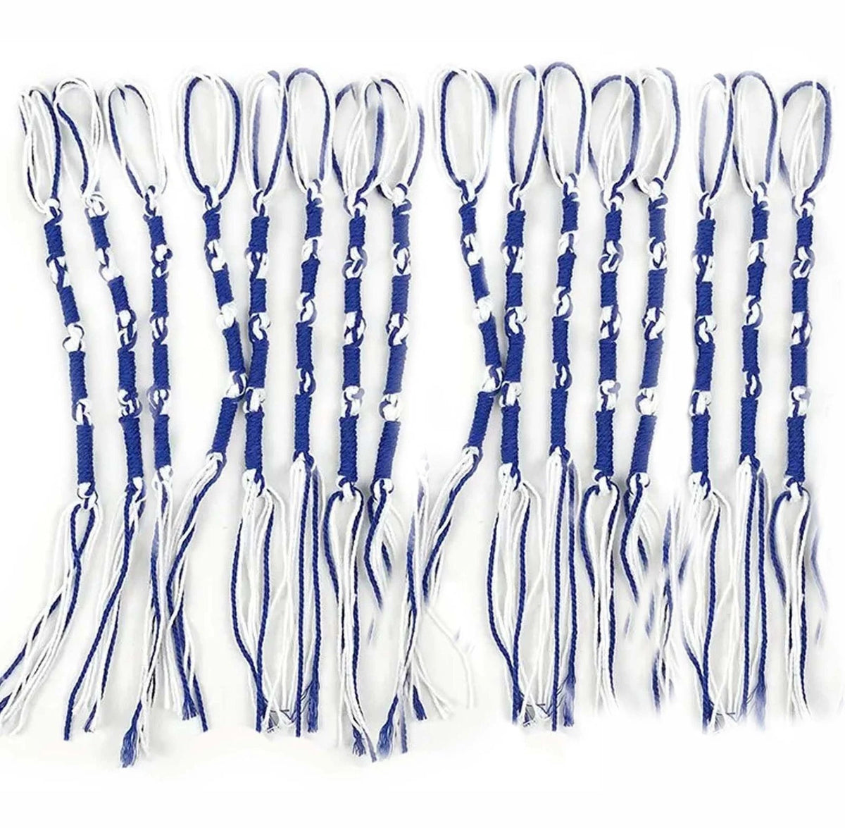 Set of 4 Tzitzits for Pants/Jeans Royal Blue