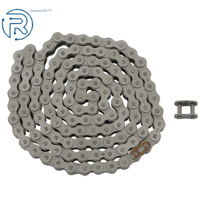 10 Feet of #80 Carbon Steel Roller Chain for Various Applications