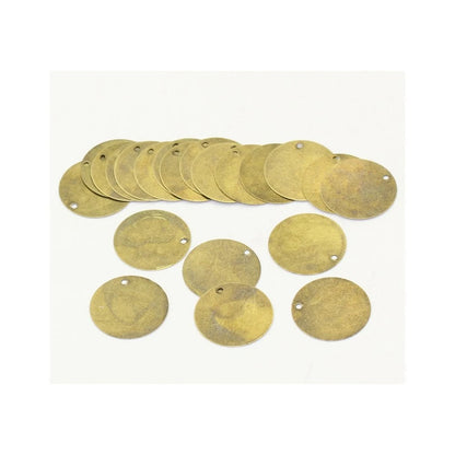 13/16 Inch Antique Bronze Tone Round Metal Blanks (200 Count)