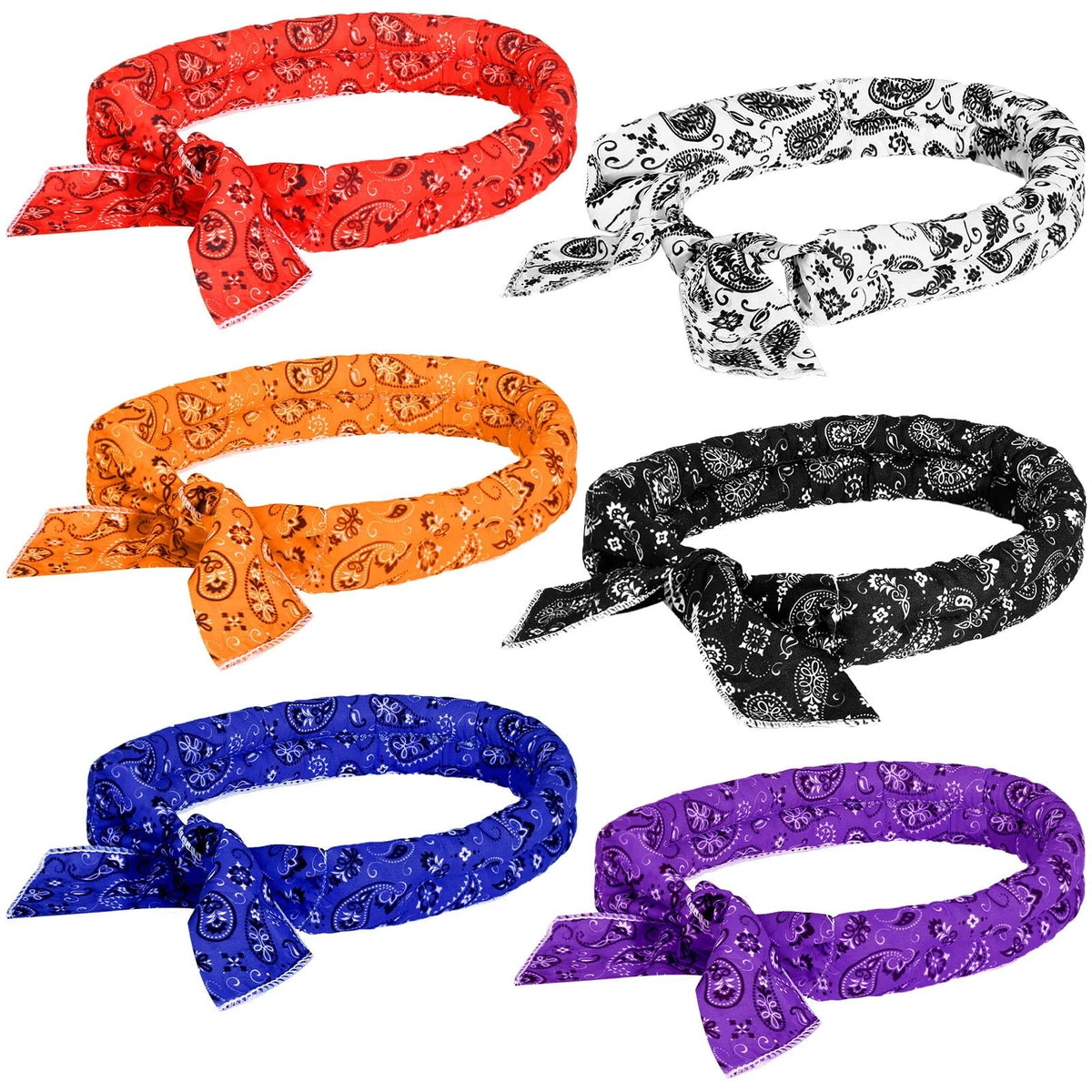 6 Pack Cooling Neck Wraps for Retro Color Models