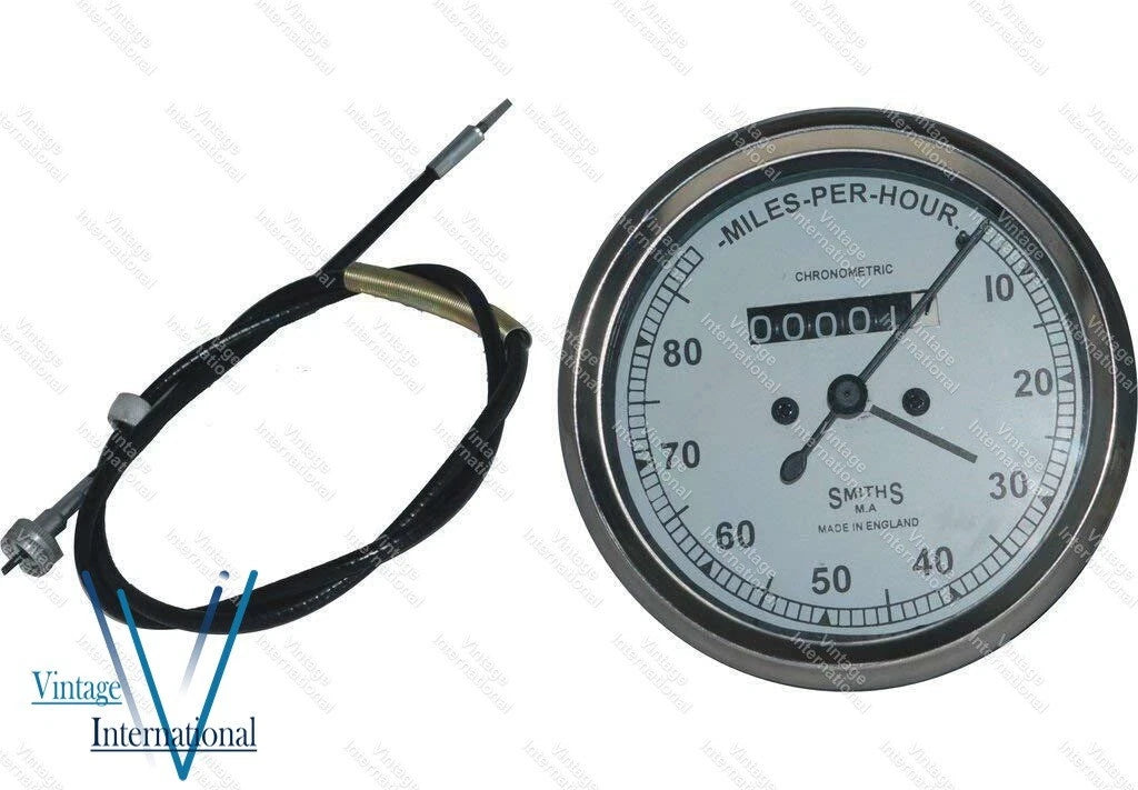Speedometer 0-80MPH + 54" Cable for Triumph Norton Enfield