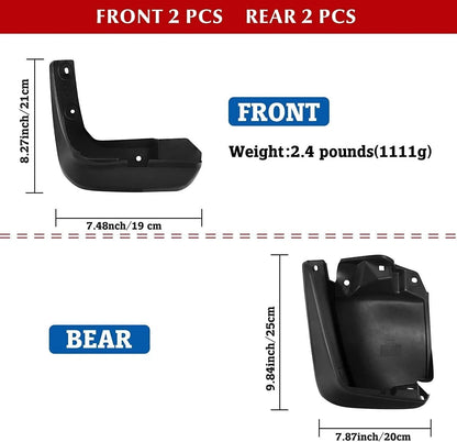 Front and Rear Splash Mud Guards for Honda Civic (2012–2015)