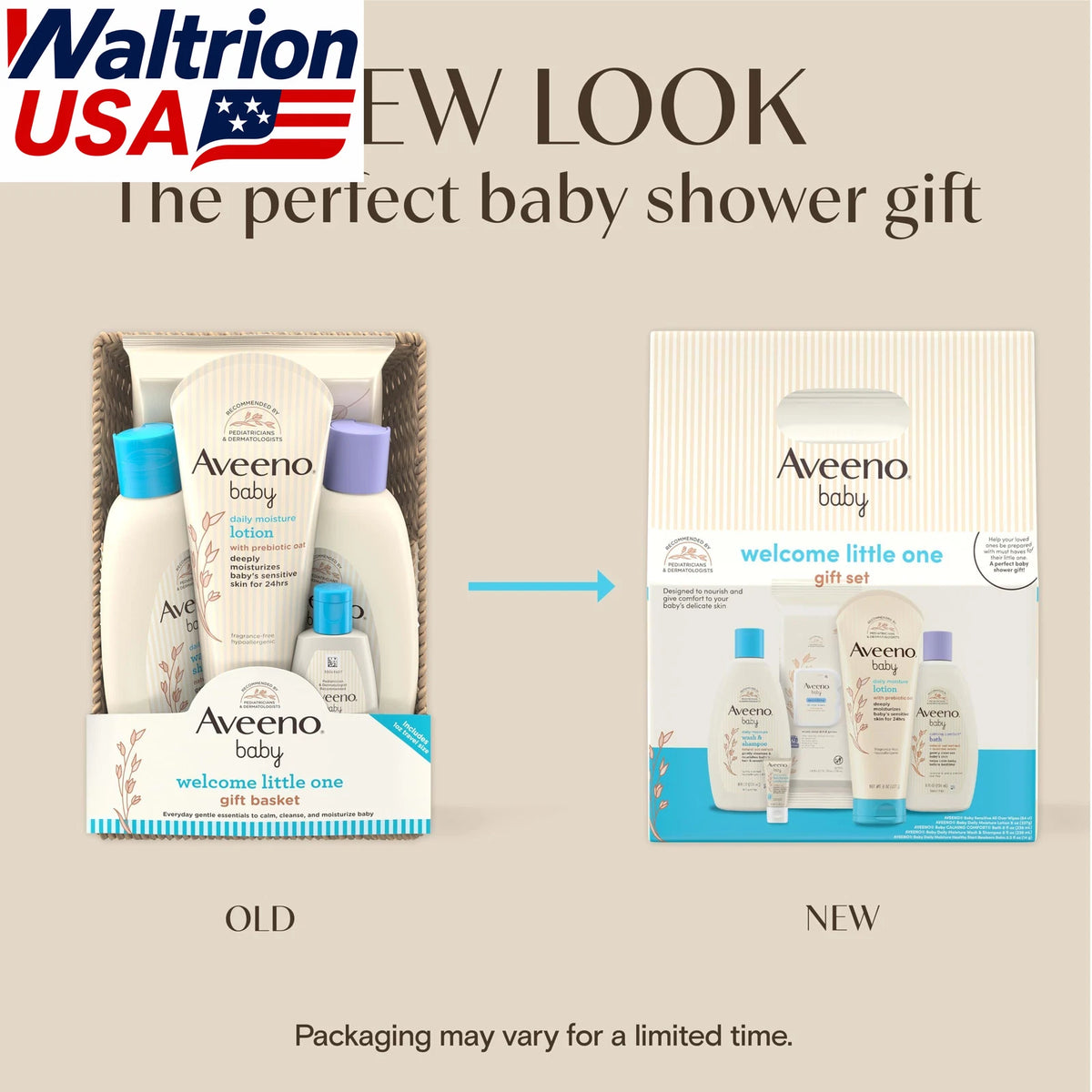 Set of 5 Aveeno Baby Welcome Little One Gift Set (Wash, Shampoo, Lotion, Wipes, Balm)