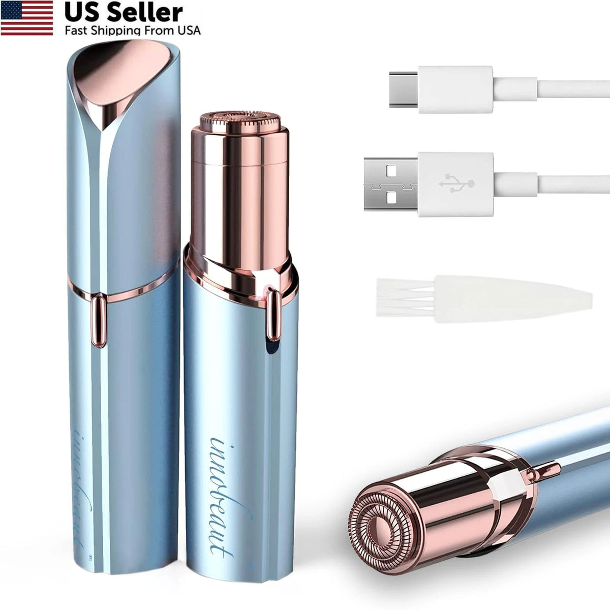 Facial Hair Removal Device for Women - Electric Blue