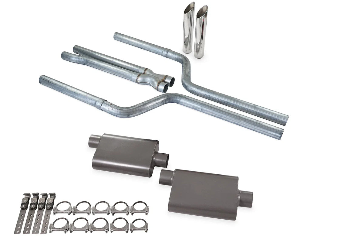 Dual Exhaust Kit for Dodge Magnum V6 (2005–2008) 2.5" 2 Chamber SW Tip