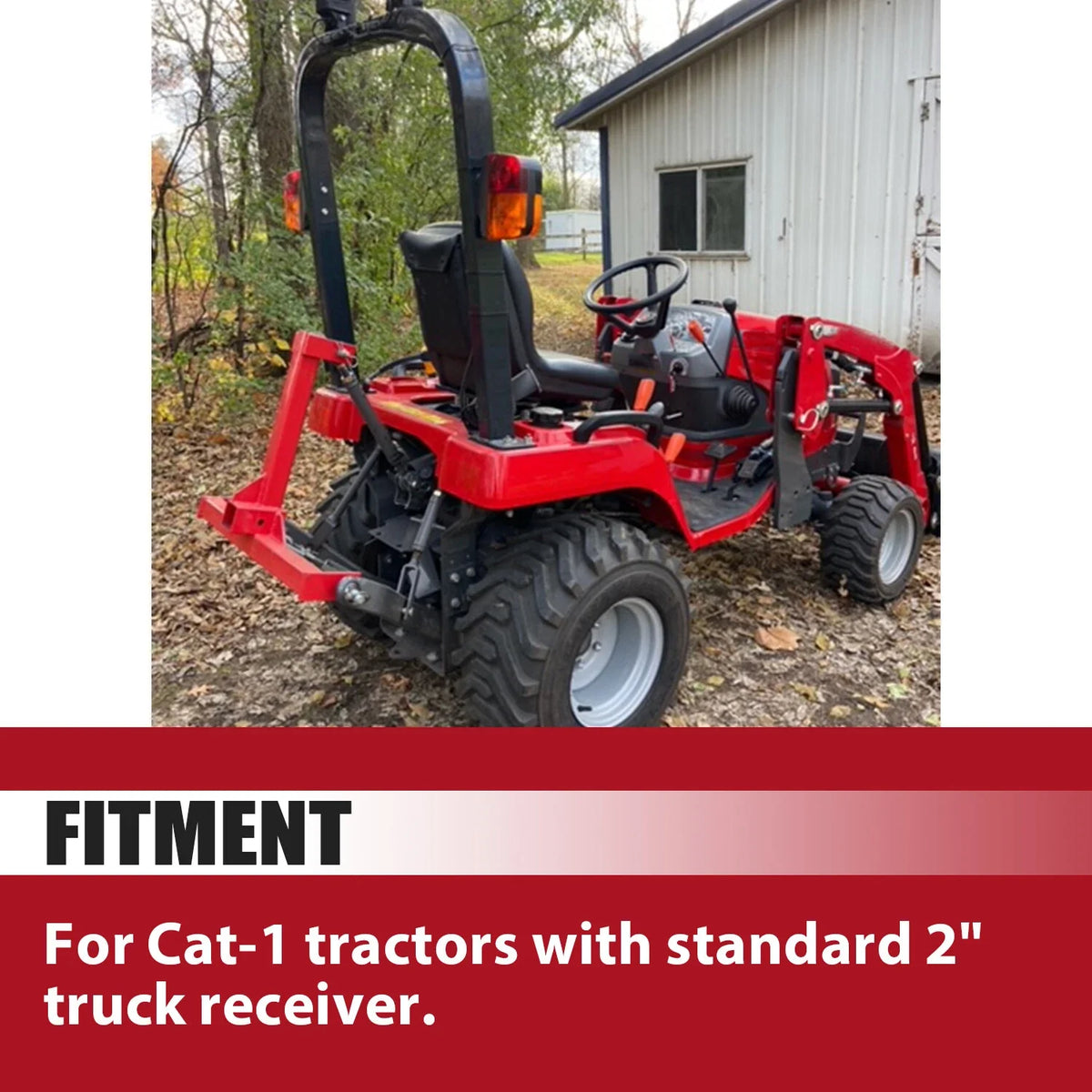 3 Point 2" Receiver Trailer Tow Hitch for Category 1 Tractor