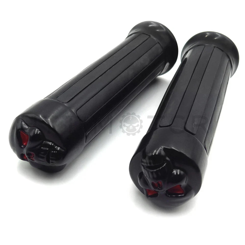 Skull Hand Grips for Harley XL 883 Hugger Sportster (1" Handlebar)