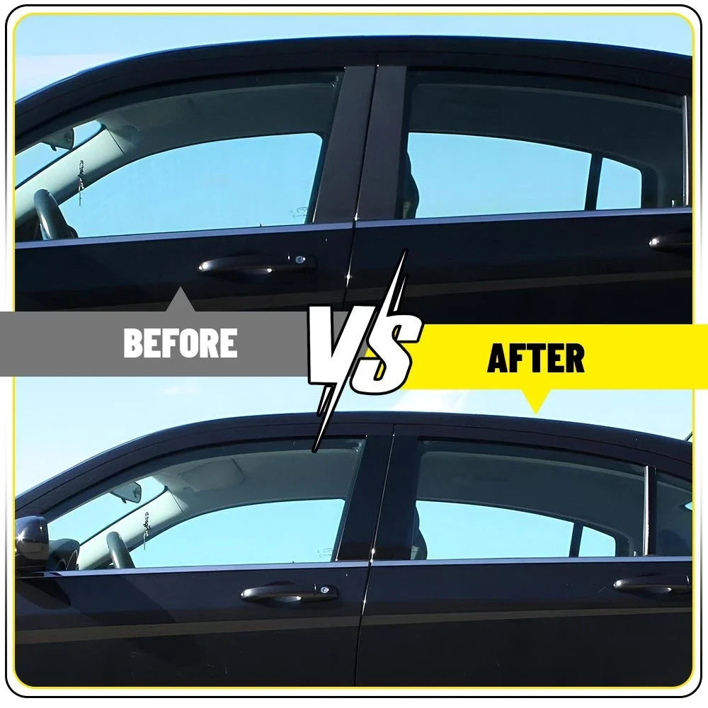 6PCS Gloss Black Door Window Pillar Post Trim for BMW 5-Series (1997–2003)
