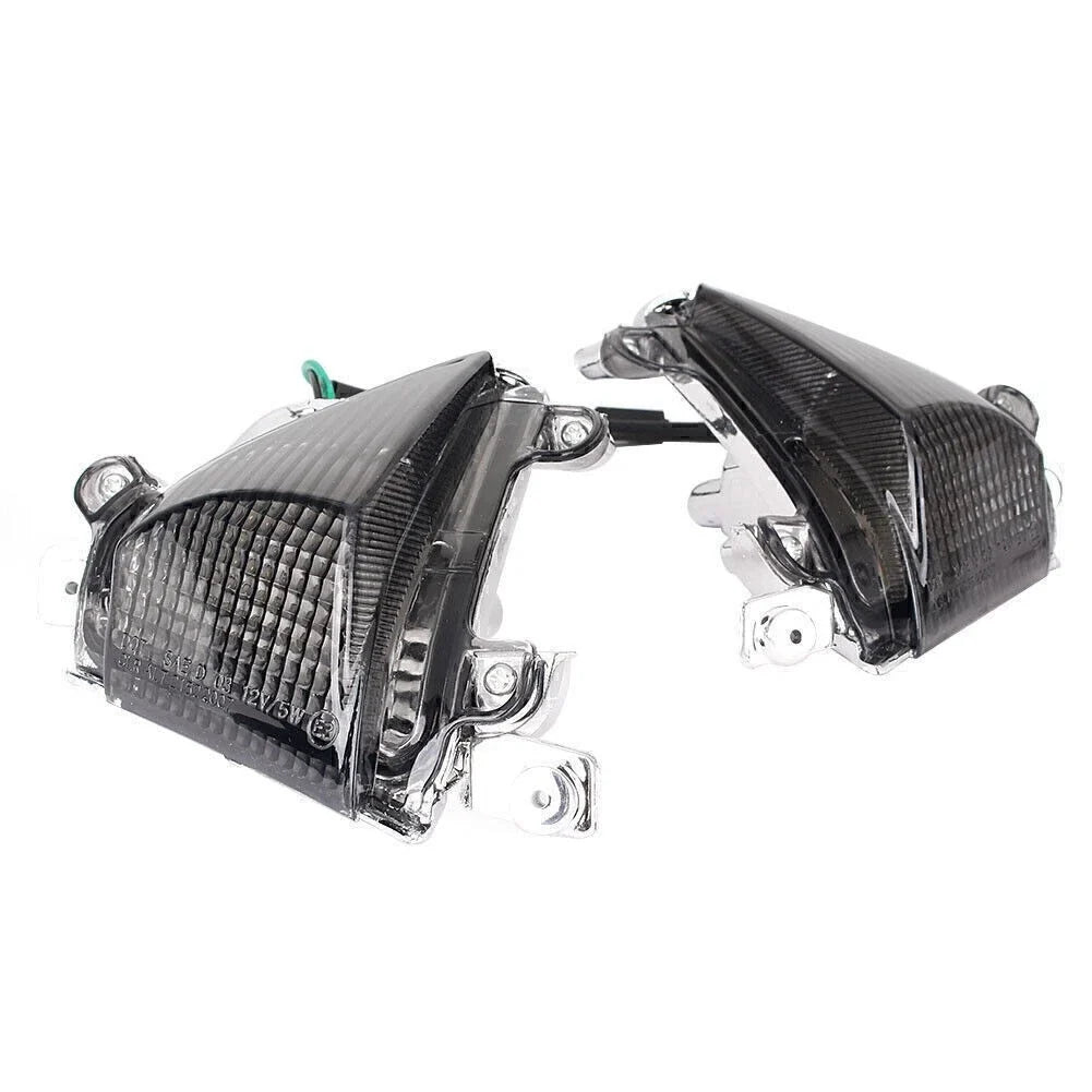 Front Turn Signal Smoke Lens Cover for Kawasaki Ninja ZX10R (2004–2005) Pair