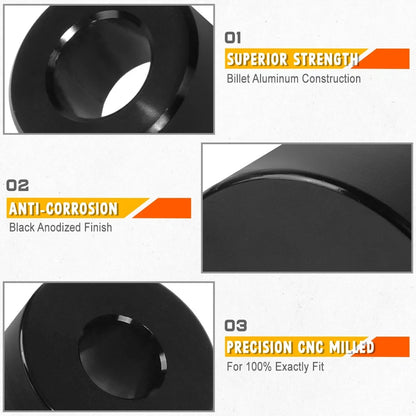 2X Aluminum Front Leveling Drop Spacers + Bolts for Toyota Tacoma (1995–2004)
