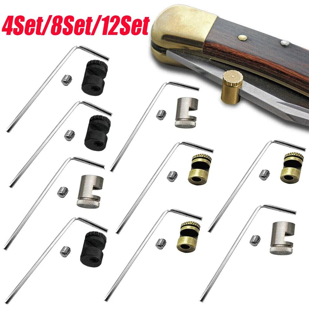 Set of 4 Brass Thumb Studs for Buck 110 Folding Knife