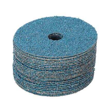 25 Pack 5" x 7/8" 24 Grit Zirconia Resin Fiber Sanding Discs for Automotive