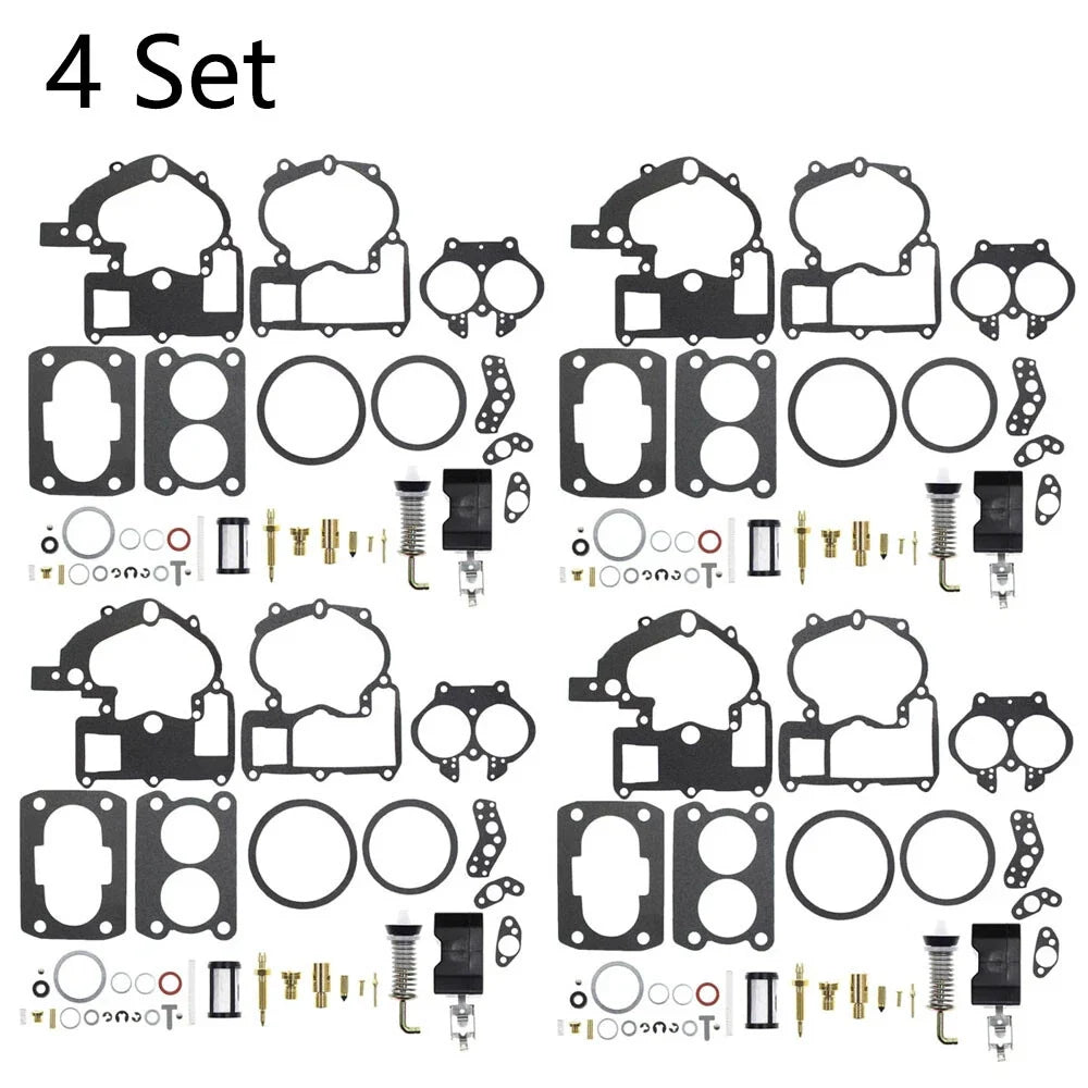 4X Carburetor Repair Kit for Mercruiser 3.0L 4.3L 5.0L 5.7L