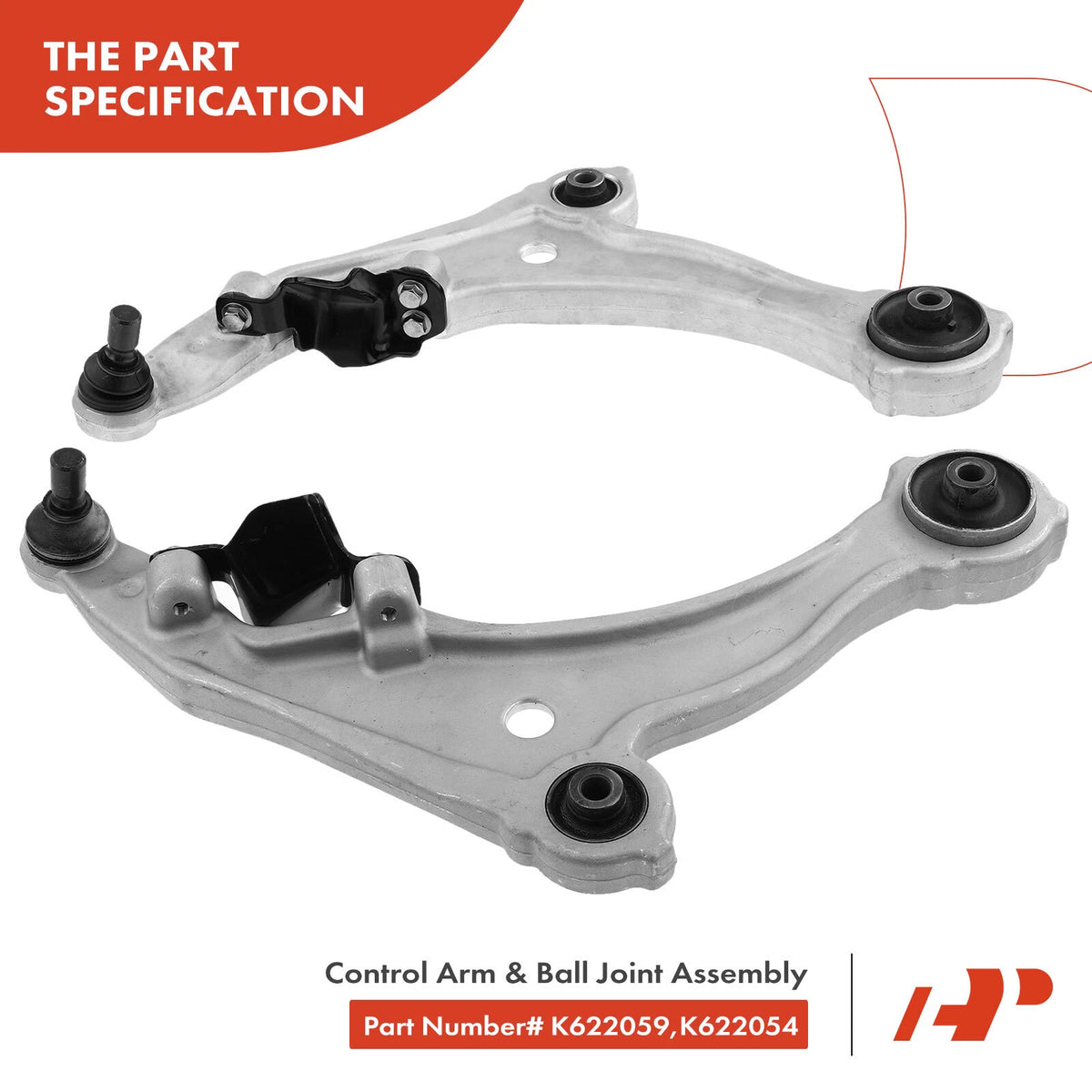 Set of 4 Front Lower Control Arm Ball Joints Tie Rod for Nissan Maxima (2009–2014) - 545019N00A, 545009N00A, K622059, K622054, ES800357, ES800358