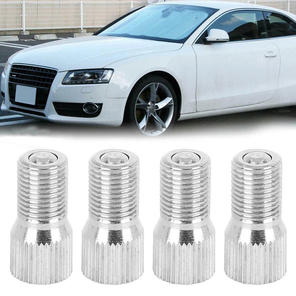 Set of 8 Chrome Tyre Wheel Valve Stem Cap Extensions for Car 19/25/27/39mm