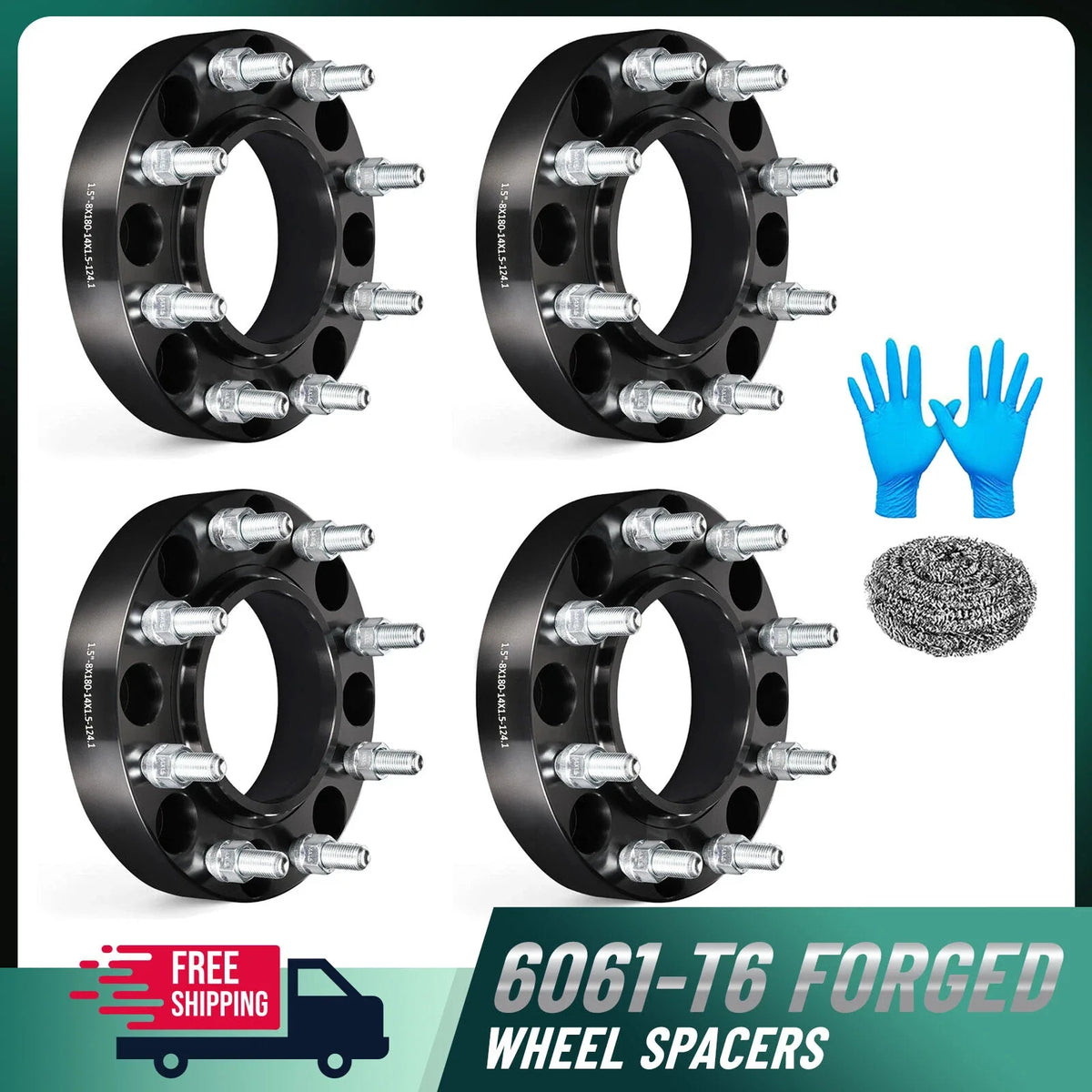 4X 1.5" Hub Centric Wheel Spacers 8x180 for GMC Chevy Silverado 2500 3500 HD