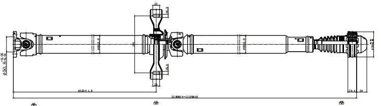 Prop Drive Shaft for Chevrolet Equinox, Pontiac Torrent (2005–2006)