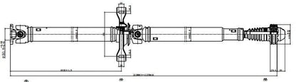 Prop Drive Shaft for Chevrolet Equinox, Pontiac Torrent (2005–2006)