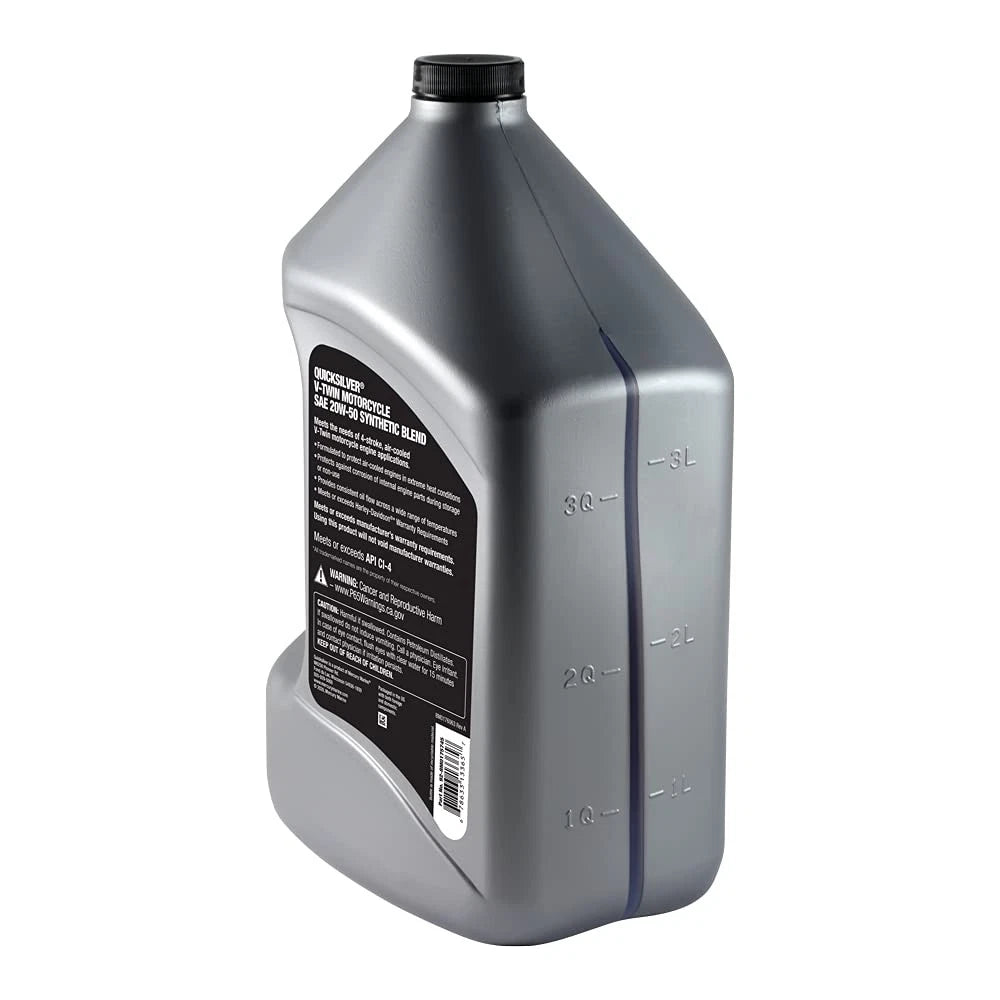 1 Gallon Quicksilver 20W-50 Synthetic Motorcycle Oil