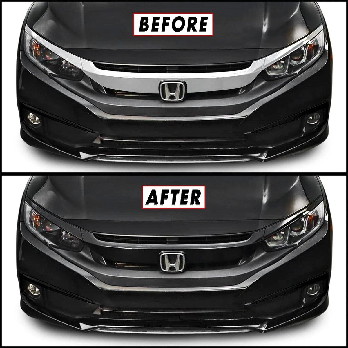 Chrome Delete Blackout Vinyl Overlay for Honda Civic (2016–2021)