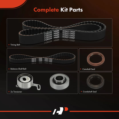 6X Timing Belt Kit for Acura CL, Honda Accord, Isuzu Oasis (1997–1999) TCK244, 2522440