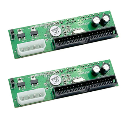 2X PATA IDE to SATA Adapter Card for 3.5/2.5 HDD 7+15 Pin