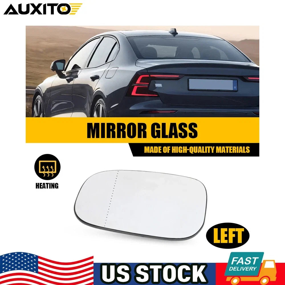 Left Side Heated Mirror Glass for Volvo C70 (2008–2013) 2.5L Turbo OEM