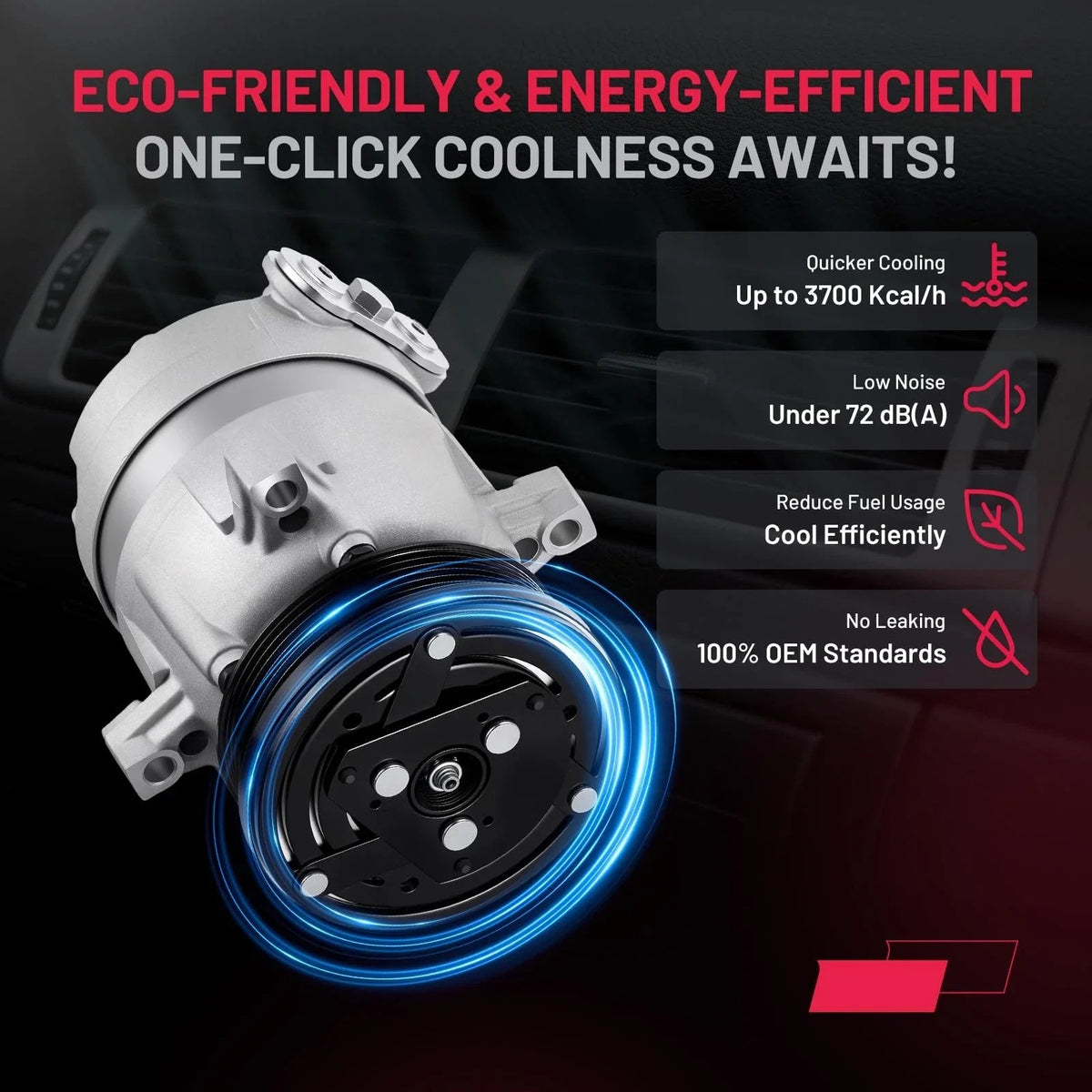 A/C Compressor and Clutch for Suzuki Forenza, Reno (2004–2008)