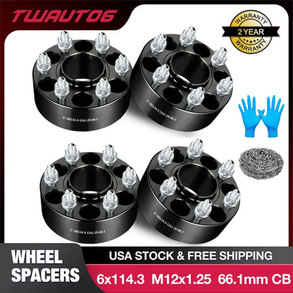 4pcs 2" 6x4.5 Hubcentric Wheel Spacers M12x1.25 for Nissan Xterra Pathfinder (2005–2014)