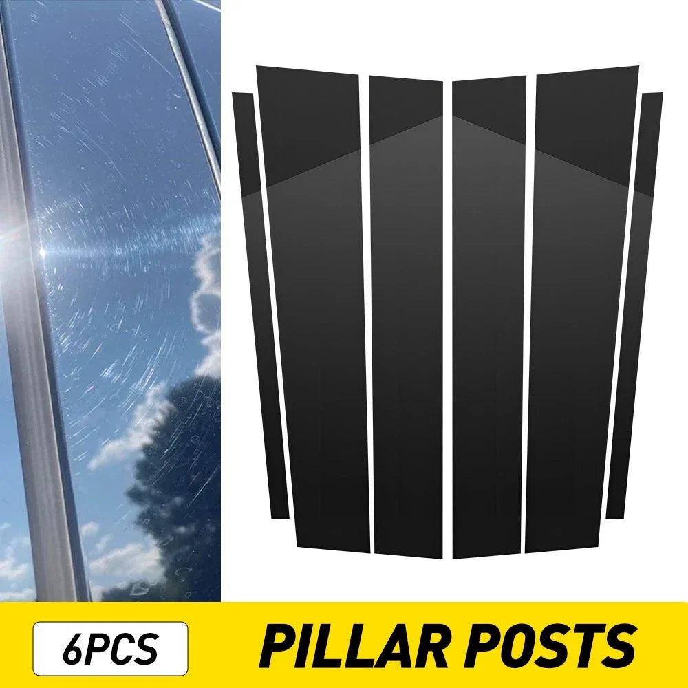 Set of 6 Door Trim Covers for Nissan Titan Crew Cab (2004–2015) Black