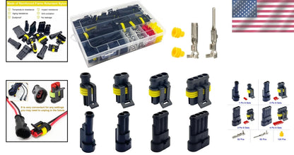 352-Pcs Waterproof Electrical Wire Terminal Kit for Vehicles